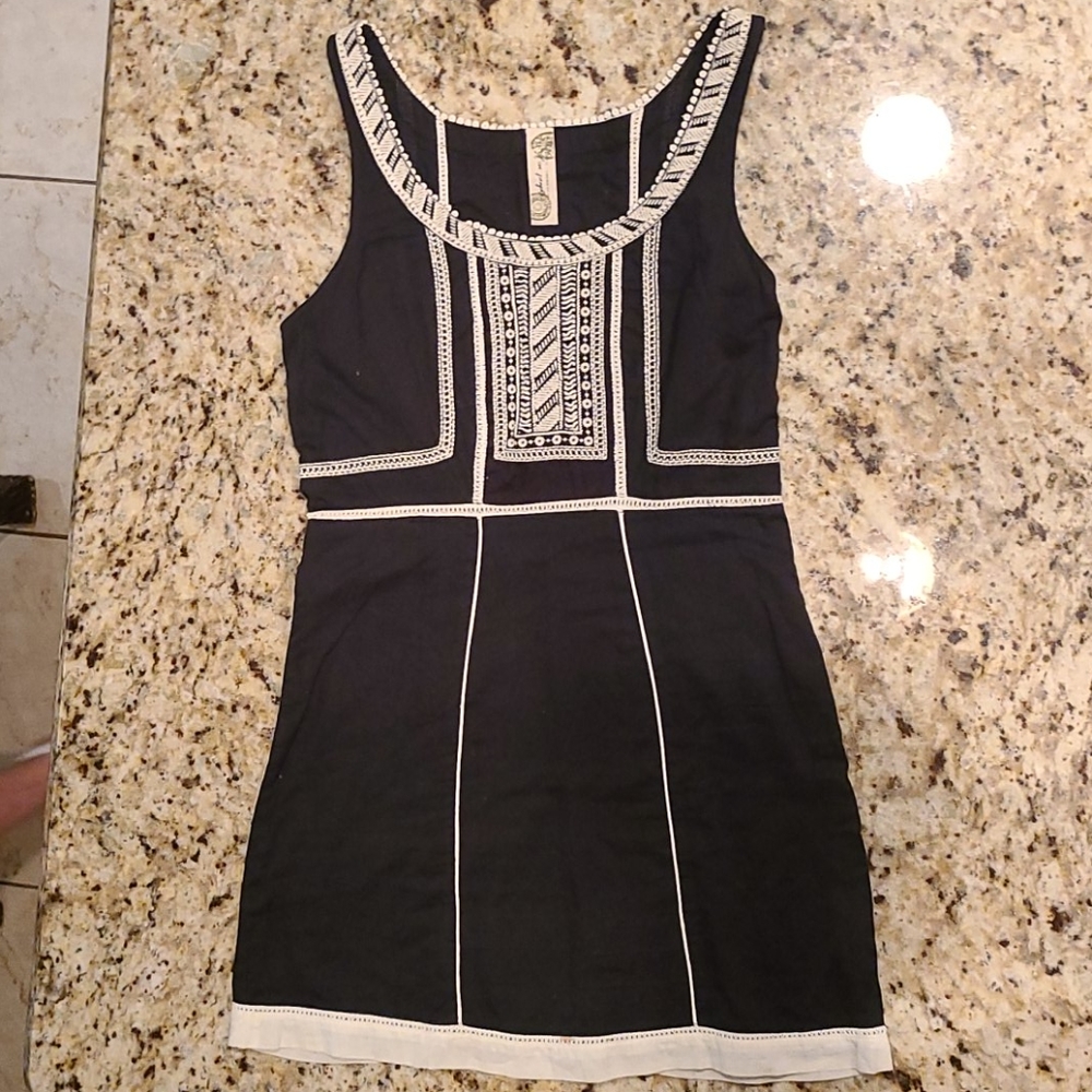Cotton embroidered knee length sundress